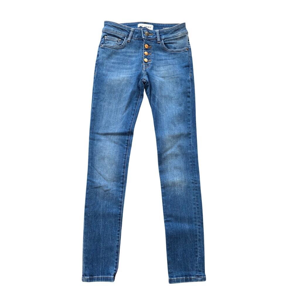 DL1961 Margaux Instasculpt Ankle Skinny Jeans Blue Medium Wash Size 24